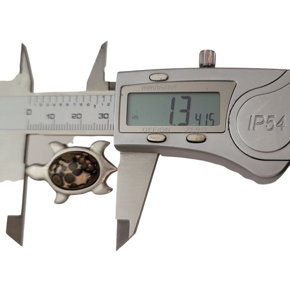 Kenneth Kantro Art Glass Pewter Turtle Pin Pendant, Signed E185 - Picture 5 of 6